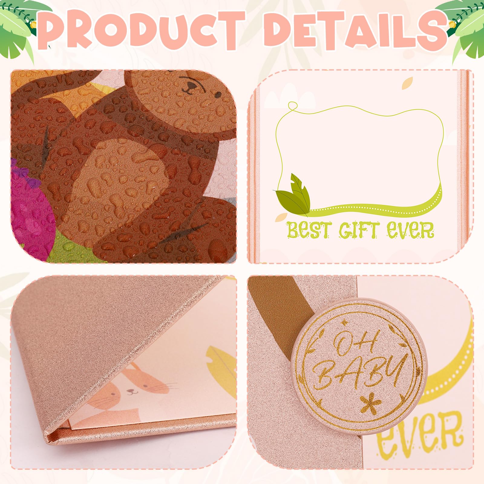 Elegant Rose Gold Baby Shower Guest Book Alternative - Creative Signature Board Keepsake for Boys & Girls - Perfect for Baby Shower Decorations, Gender Reveal Parties & Nursery Wall Art