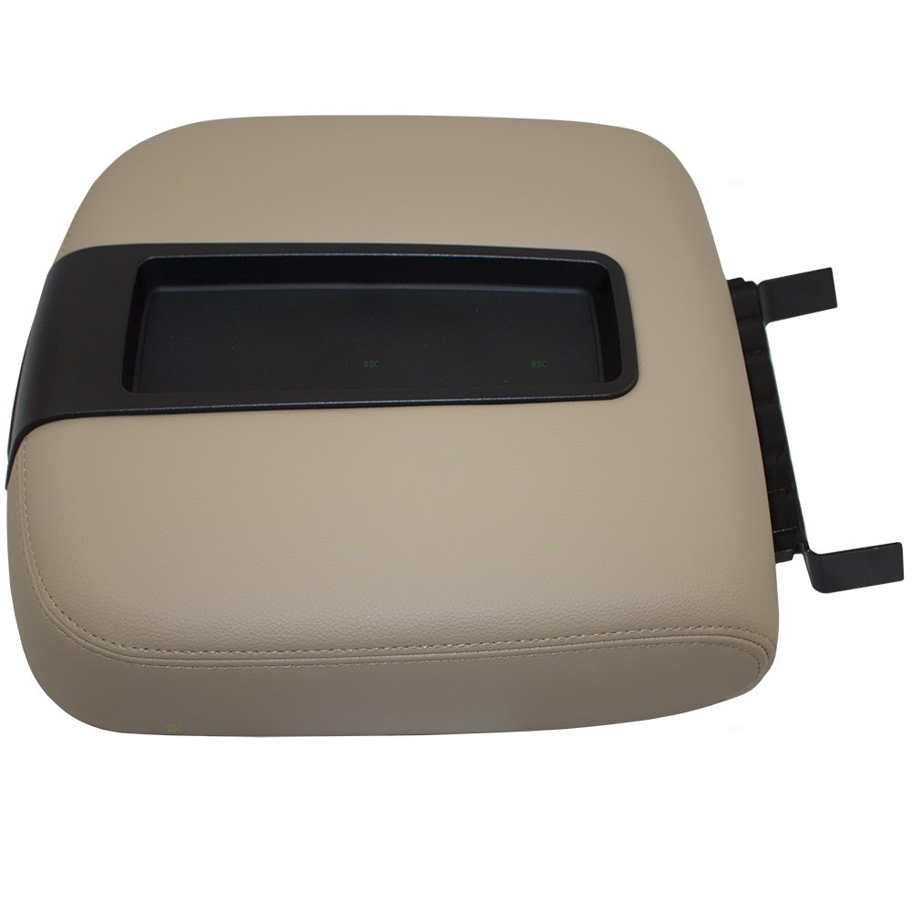 Brock Replacement Tan Center Console Armrest Lid Cover for 2007-2013 Chevy Silverado GMC Sierra Tahoe Escalade Pickup Truck - Durable Upgrade for Full Center Console - Perfect for Road Trips & Daily Commuting