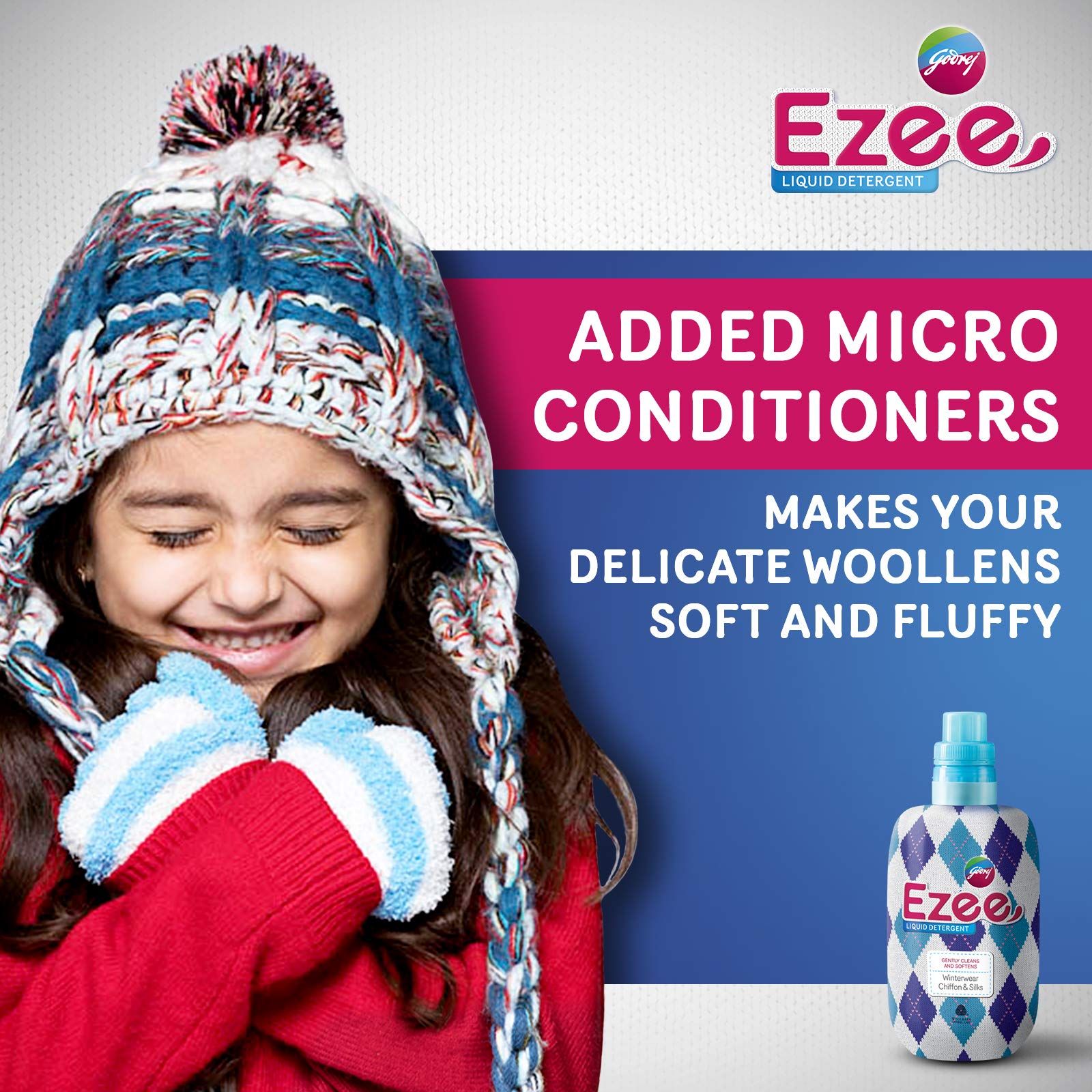 Godrej Ezee Liquid Laundry Detergent - 500g | Gentle on Clothes & Skin | Perfect for Hand Wash & Machine Wash | Ideal for Delicates, Baby Clothes & Everyday Laundry
