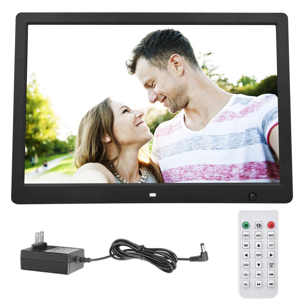 15.4 Inch Digital Picture Frame with Remote Control - High Resolution LCD Display for Home & Office Decor - Perfect Gift for Family & Friends (Black) | Wall Mountable for Living Room, Bedroom or Workspace