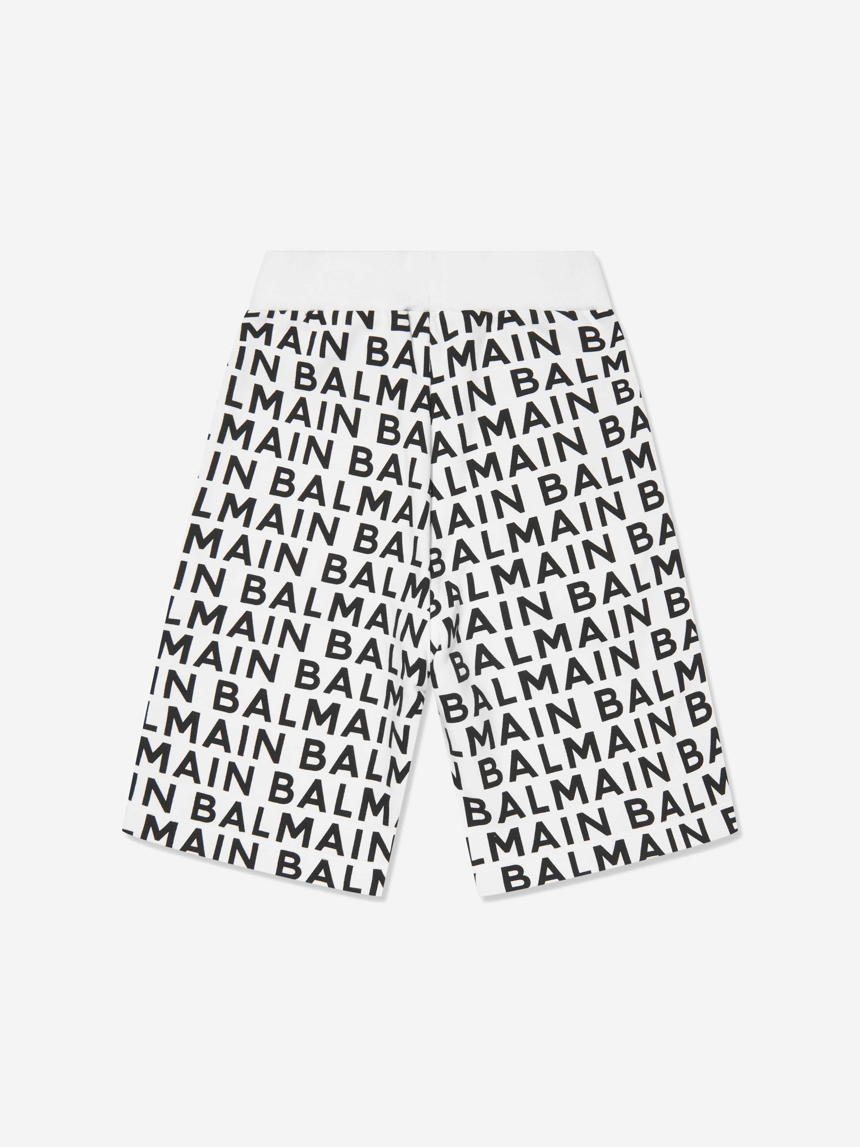 Balmain Boys Logo Jersey Shorts - Black Cotton Athletic Shorts for Casual Wear, Sports & Summer Outfits