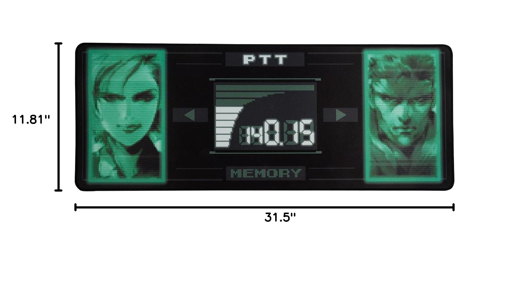 Metal Gear Solid XL Gaming Desk Pad & Coaster Set - Premium Mouse Pad & Drink Holders for PC Gamers & Office Workstations