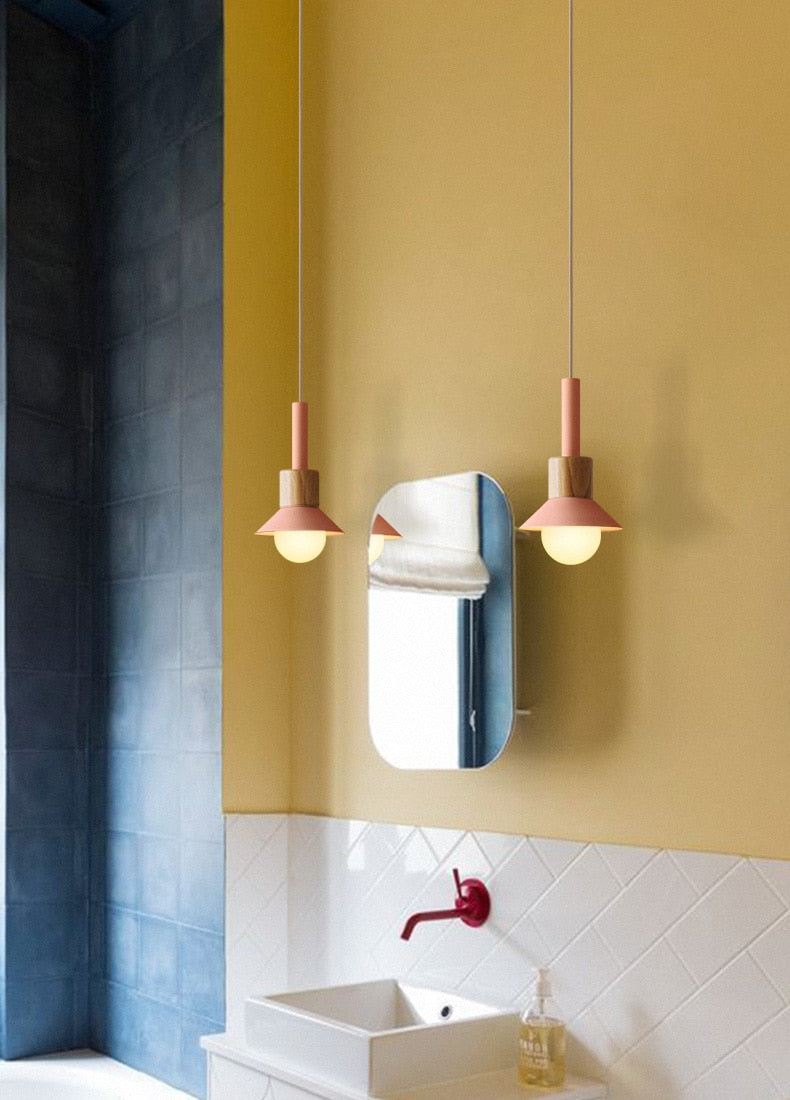 Stylish Astrid Metal & Wood Pendant Lights - Modern Industrial Ceiling Lighting for Kitchen, Dining Room & Living Room Decor