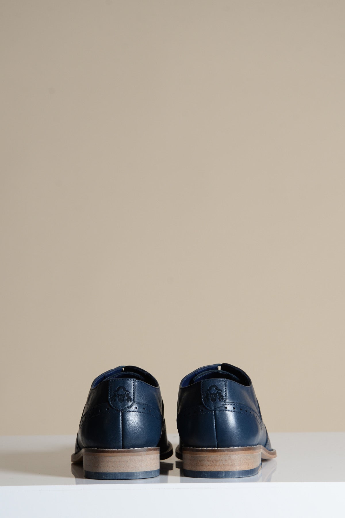 Dawson Navy Wingtip Oxford Brogue Shoes for Men - Classic Formal & Business Dress Shoes - Perfect for Office, Weddings & Special Occasions