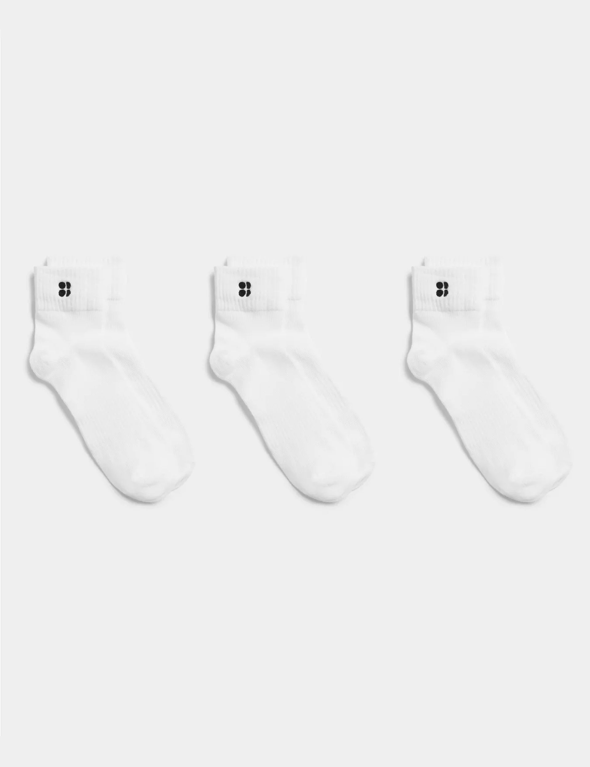 Essentials Mid 3 Pack White Socks - Comfortable Cotton Crew Socks for Men & Women - Perfect for Casual Wear, Sports & Everyday Use