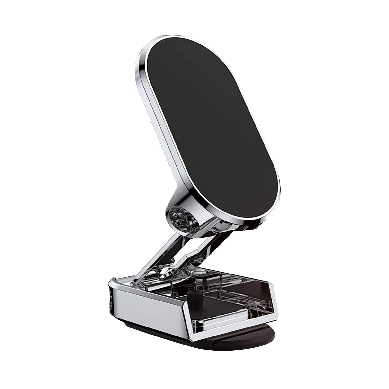 Obeon Magnetic Phone Mount - Foldable 360° Rotation Car Phone Holder with Super Strong Magnet & Adhesive - Universal for iPhone, Samsung, Google Pixel - Perfect for Driving, Commuting & Hands-Free Navigation