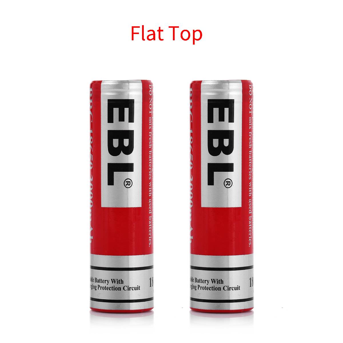 EBL 8 Pack 18650 3000mAh Rechargeable Lithium Batteries with Flat Top - High Capacity for Flashlights, Vape Mods & Electronic Devices - Mid Year Sale