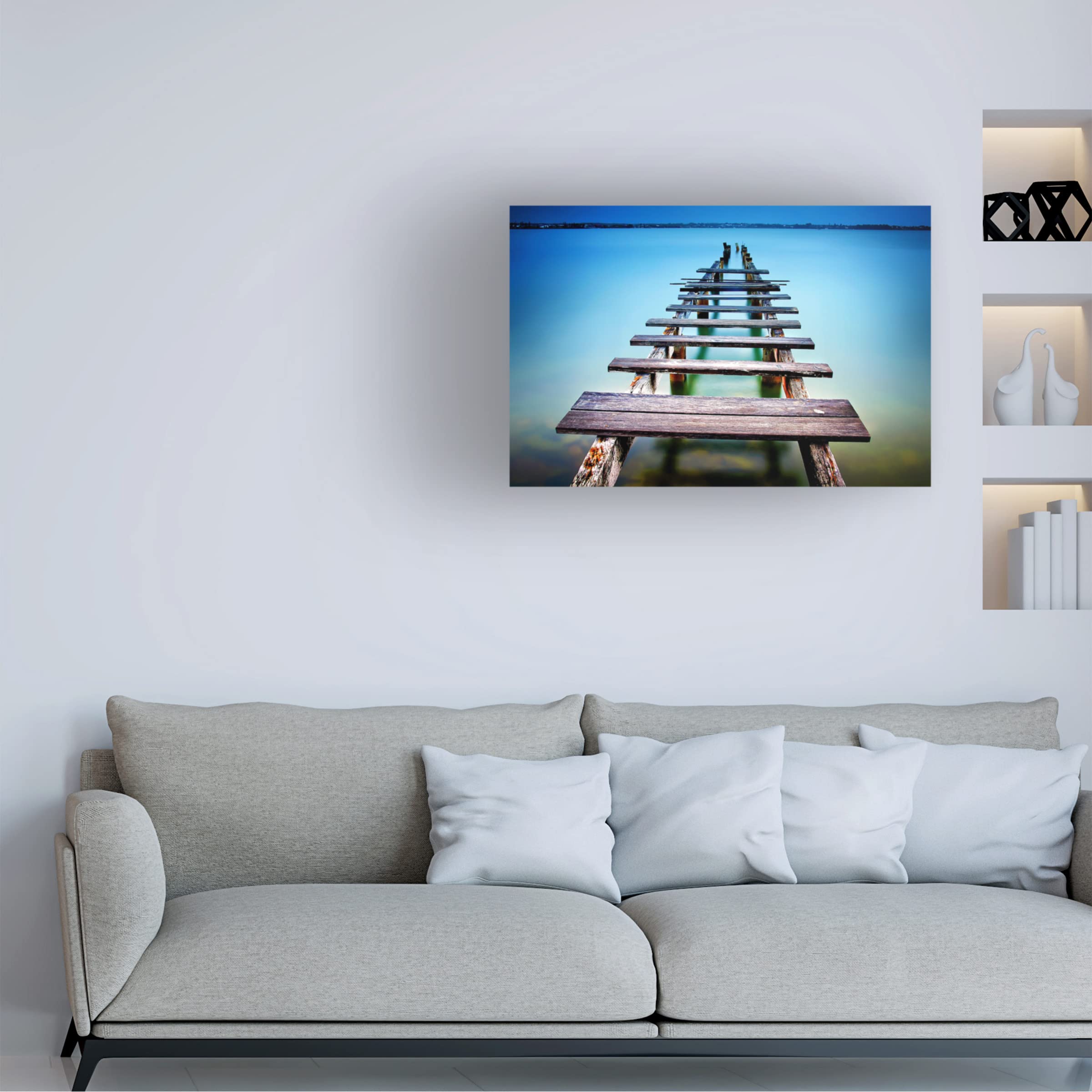 Trademark Fine Art 'Cleveland' Canvas Wall Art by Tracie Louise - Modern Home Decor for Living Room, Bedroom & Office