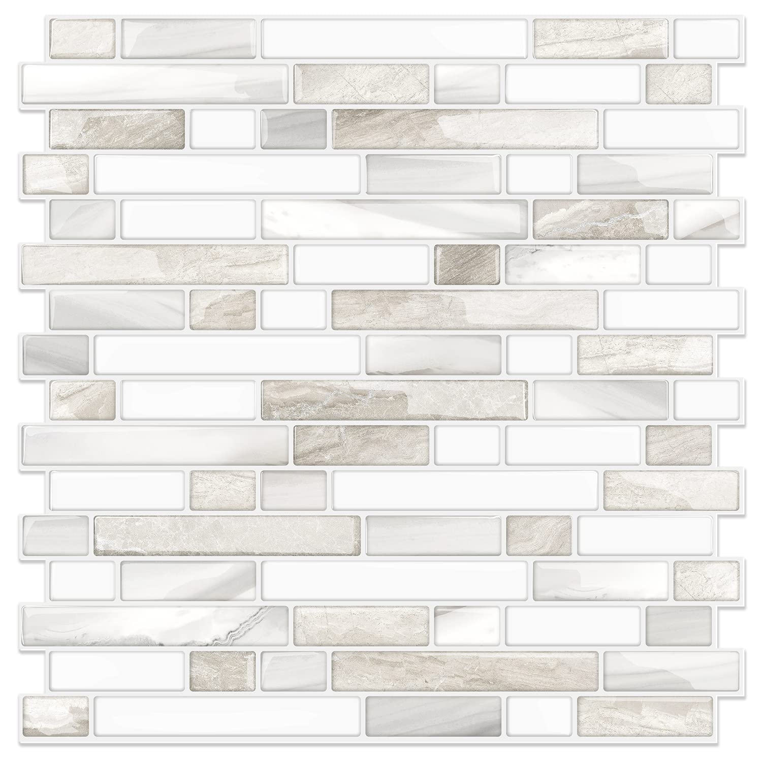 STICKGOO Thicker Design Peel and Stick Tile Backsplash - 12”×12” Self Adhesive Kitchen & Bathroom Backsplash - Easy Installation for Walls, Countertops, and Cabinets