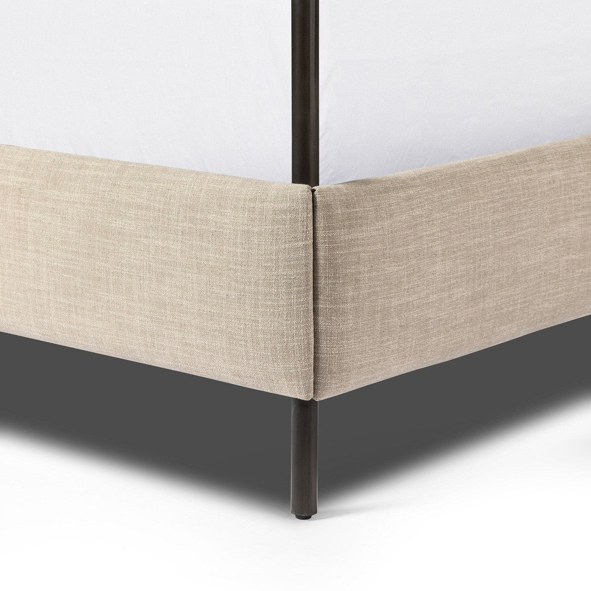Anders Canopy Bed King Size in San Remo Ash Finish - Elegant Bedroom Furniture for Master Suite or Guest Room