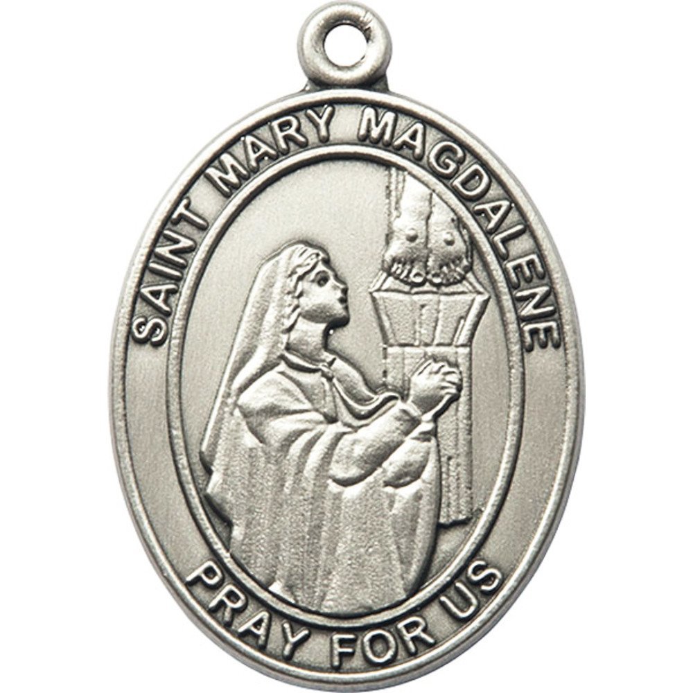 Silver-Plated Mary Magdalene Keychain - Religious Jewelry Gift for Women