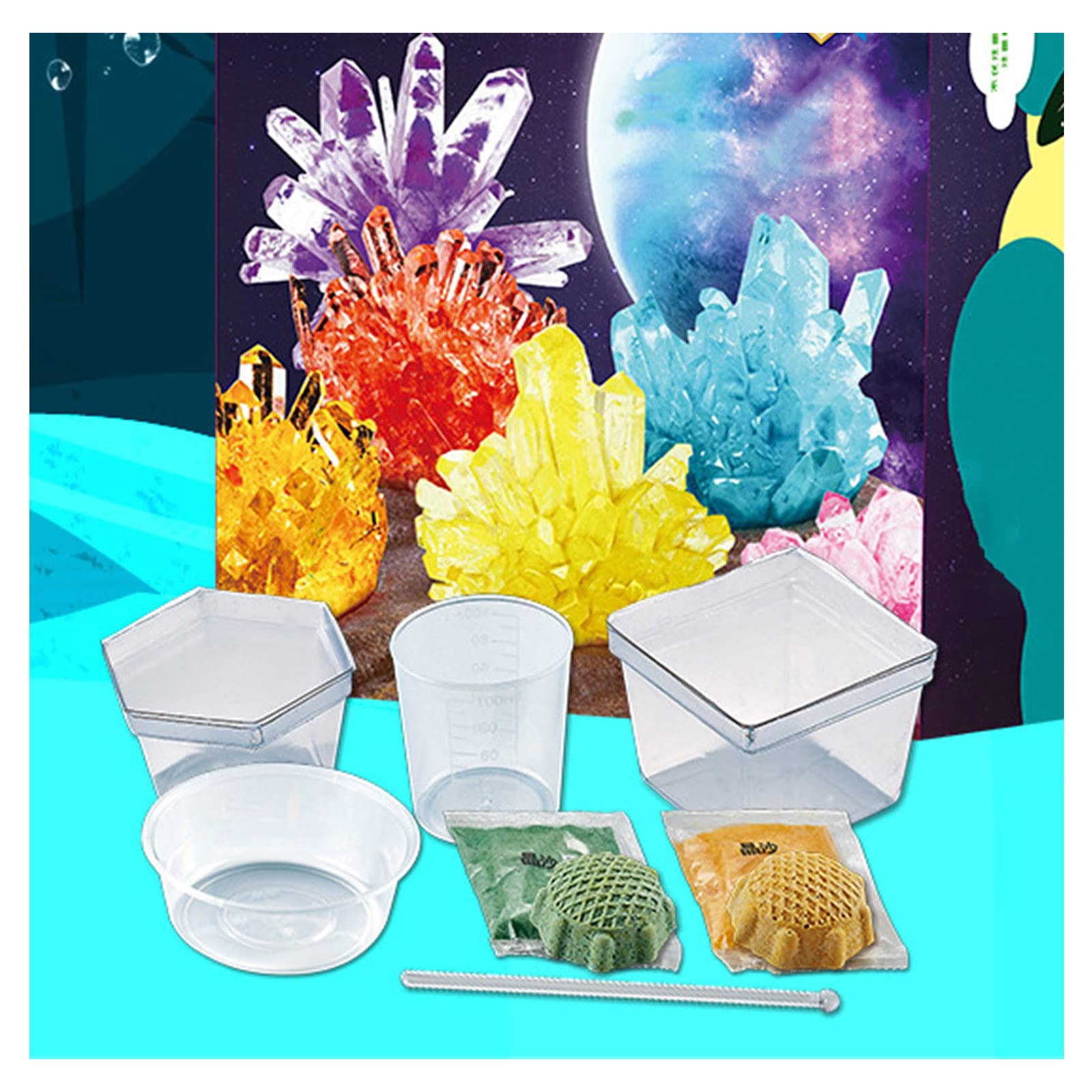 Crystal Growing Science Kit for Kids - DIY STEM Lab Experiment Educational Toy, Fun Science Project for Boys & Girls - Great Gift for Christmas & Birthday | Home Learning & Classroom Activity