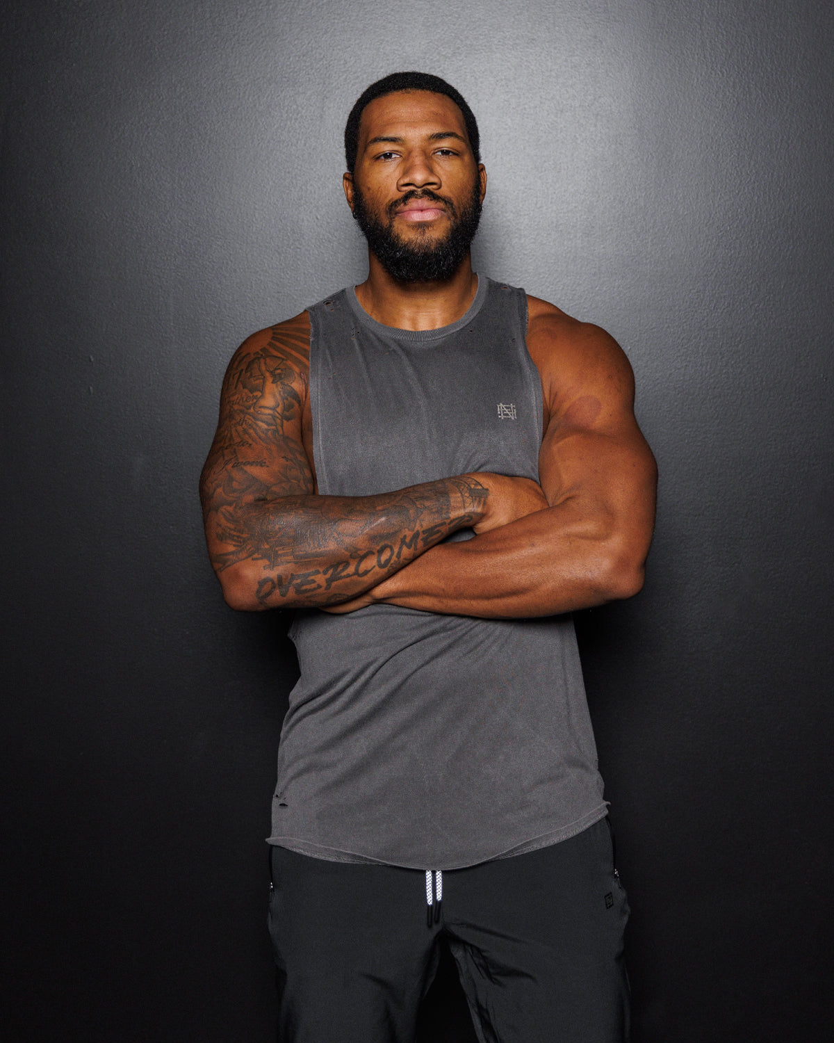 Men's Moto Distressed Muscle Tank Top - Black - Comfortable & Stylish for Gym, Workout, and Casual Wear