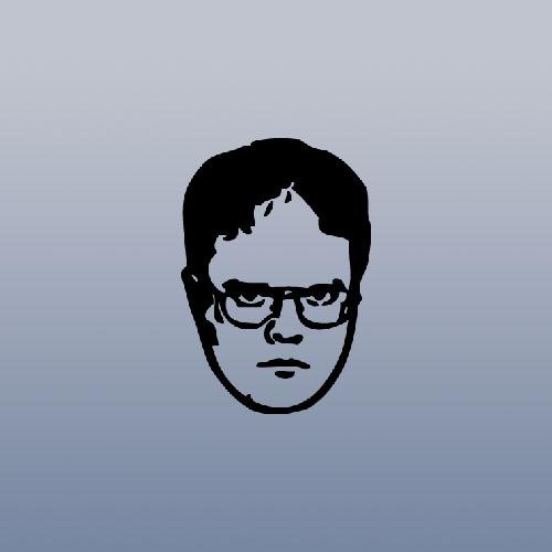 Dwight Schrute The Office Vinyl Decal Sticker - Black Die-Cut Car Laptop Helmet Decoration for MacBook, Notebook, Wall Art & Window - Perfect for Fans, Gifts & Office Decor