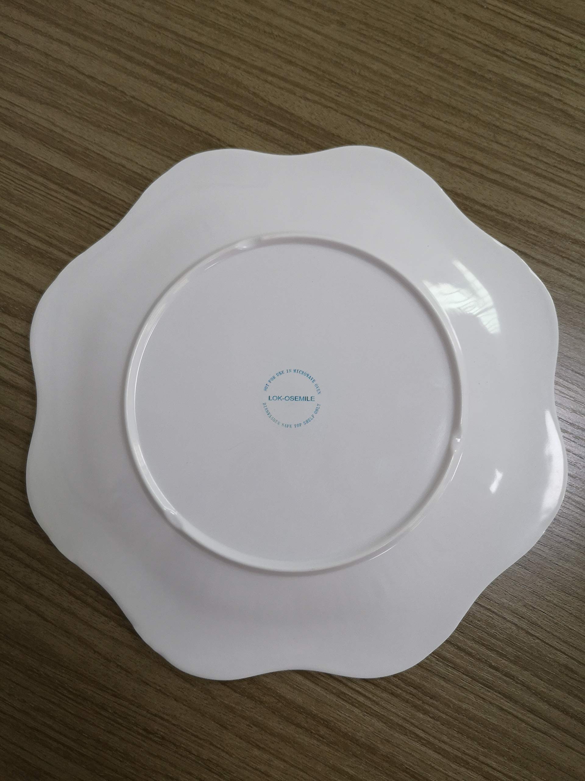 6-Piece Melamine Dinner Plates Set - 11 Inch Durable White Plates for Indoor & Outdoor Dining - Perfect for Restaurants, Picnics, and Everyday Use