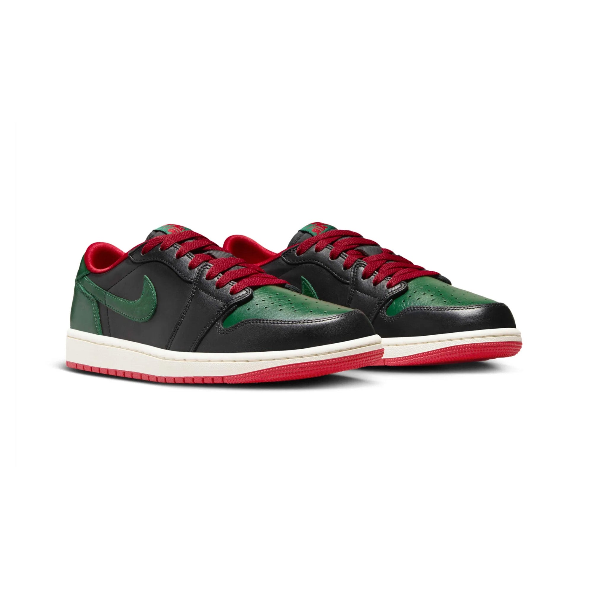 Air Jordan 1 Retro Low OG 'Gorge Green Varsity Red' Women's Sneakers (2024) - Stylish Casual & Streetwear Fashion for Everyday Wear