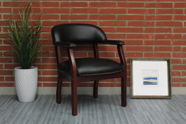 Boss Captain’s Guest Accent Dining Chair B9540 - Stylish & Comfortable for Living Room, Dining Area, or Office Decor