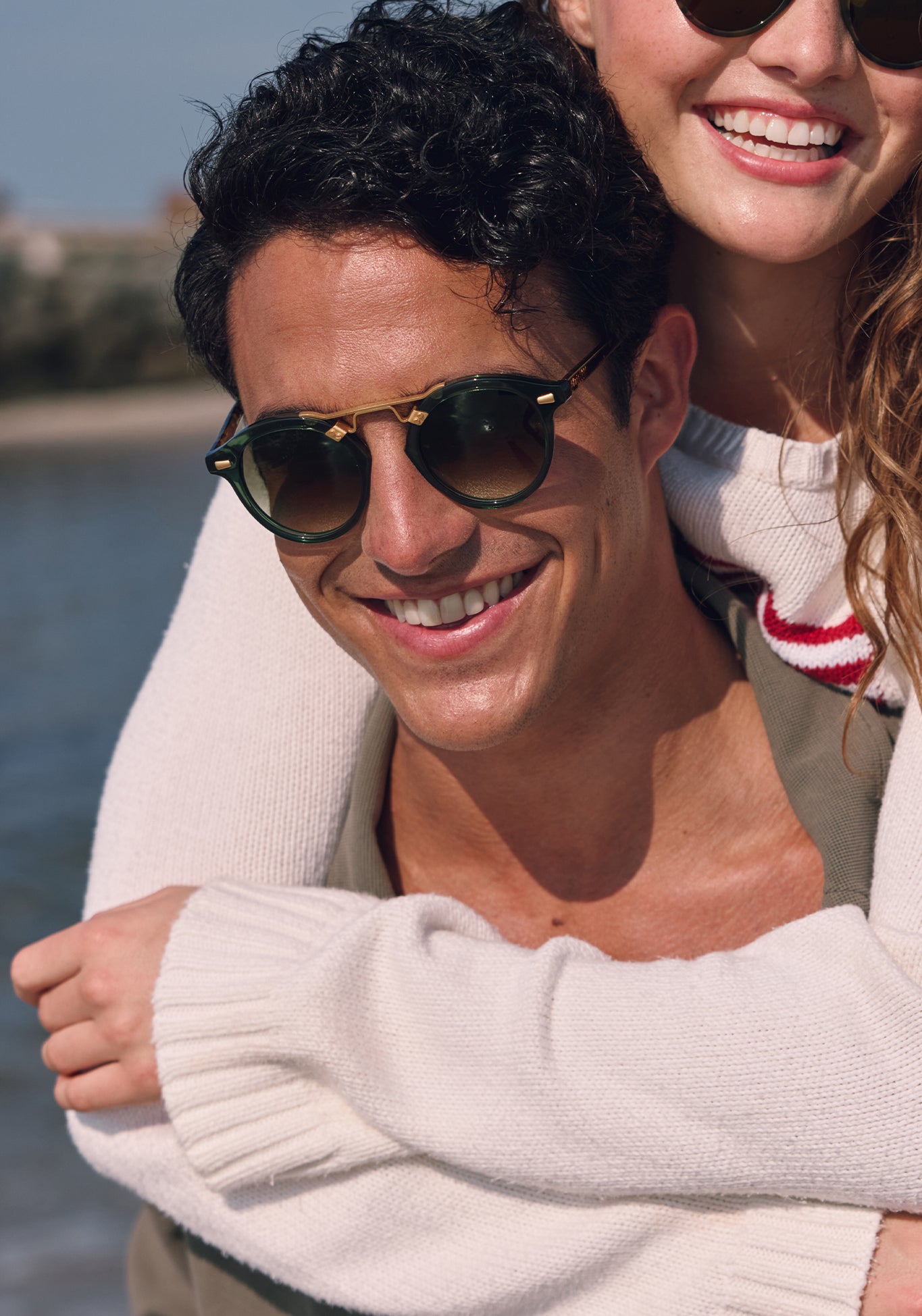 STL II Bottle Green & Zulu 24K Gold Plated Sunglasses - Trendy Vintage Style for Outdoor Activities & Fashion Accessories