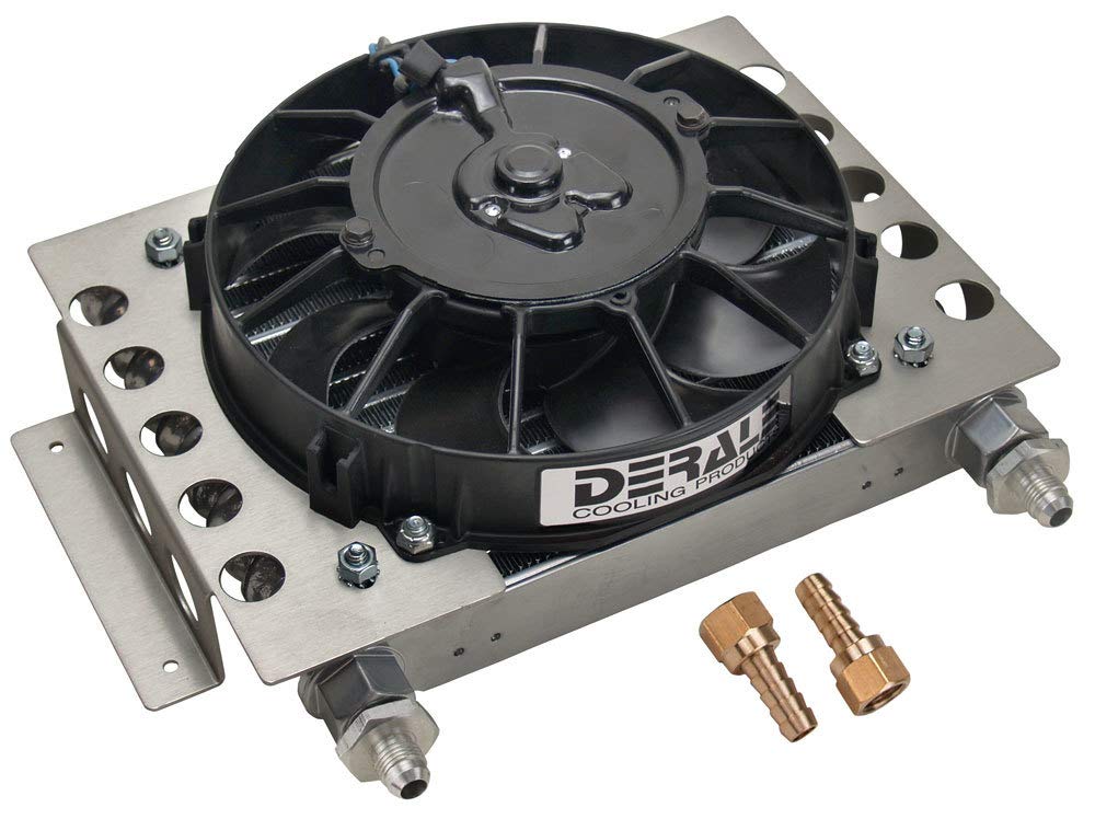 Derale Performance Aluminum Fluid Cooler with Fan - 12.75
