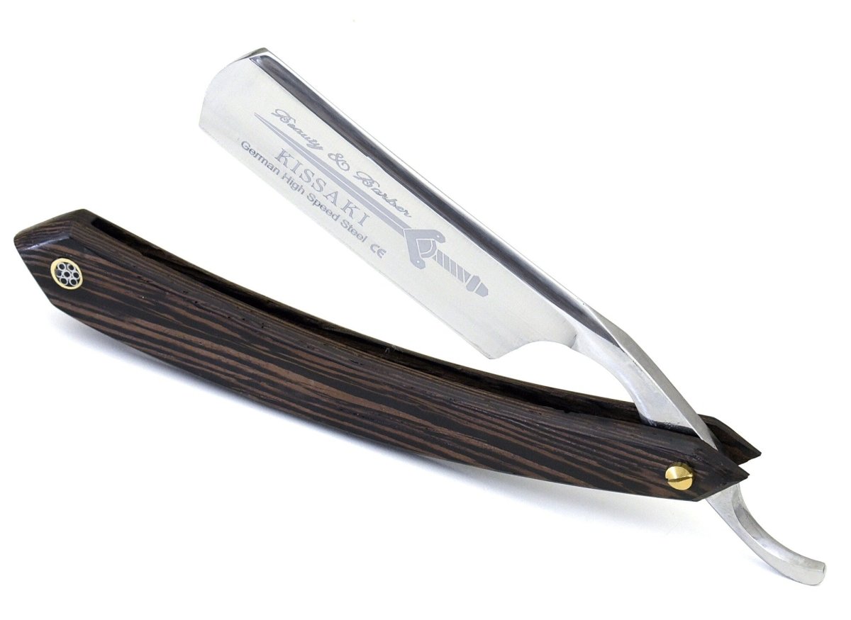 Premium Kissaki Straight Razor - German High-Speed Steel Blade for Professional Shaving & Grooming | Perfect for Barbershops, Home Use & Gift for Men