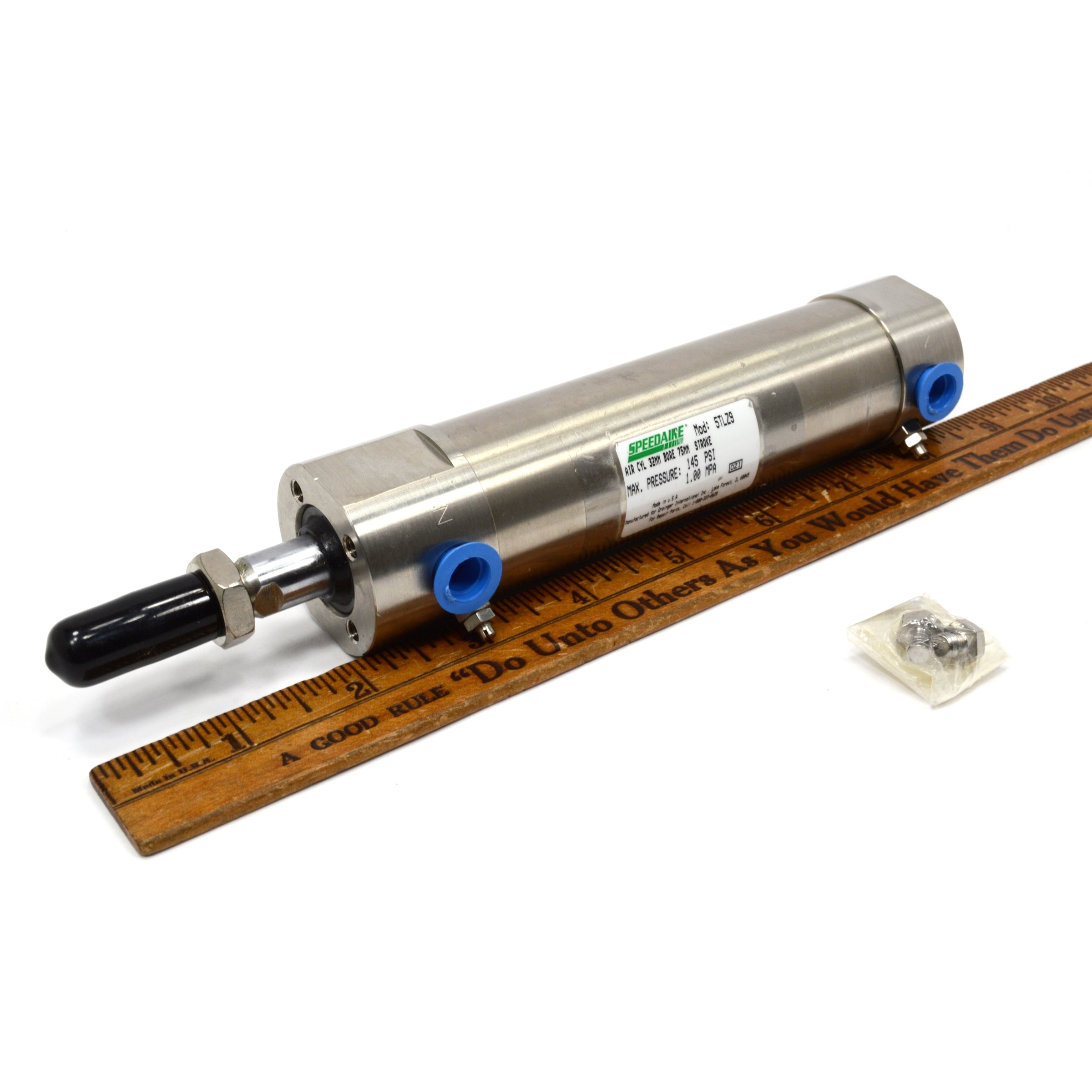 Speedaire 5TLZ9 Air Cylinder - 32mm Bore & 75mm Stroke - Heavy Duty Pneumatic Actuator for Industrial Automation & Machinery