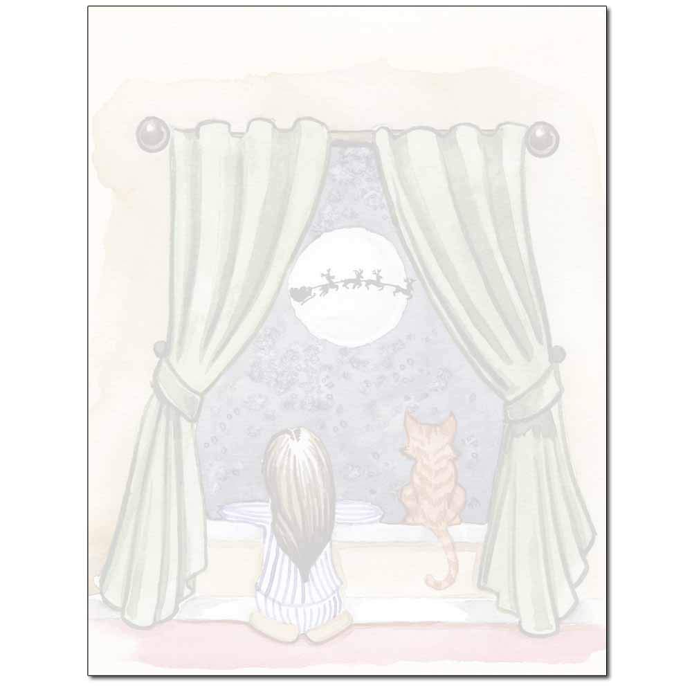 Christmas Dreams Letterhead Laser & Inkjet Printer Paper - 25 Sheets Pack - Perfect for Holiday Cards, Invitations & Festive Correspondence