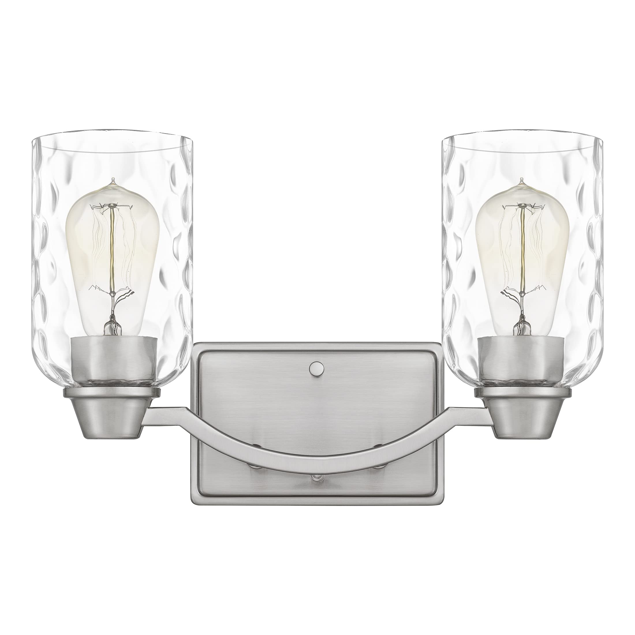 Quoizel Acacia 2-Light Brushed Nickel Bathroom Vanity Light - Perfect for Modern Bathroom & Powder Room Lighting