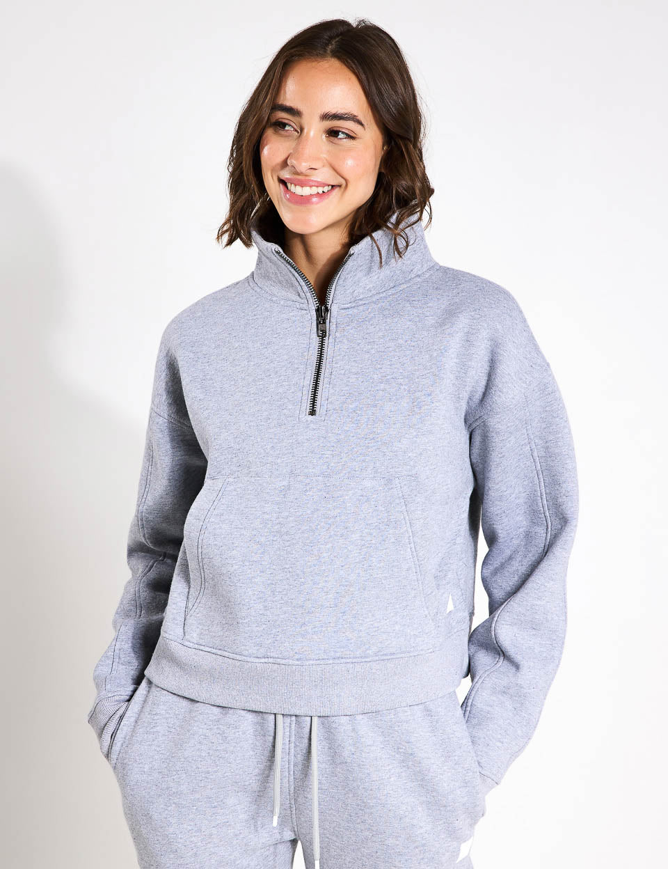 Rihanna Grey Marl Sweatshirt for Women - Soft & Comfortable Pullover Hoodie for Casual Wear, Gym, and Lounge