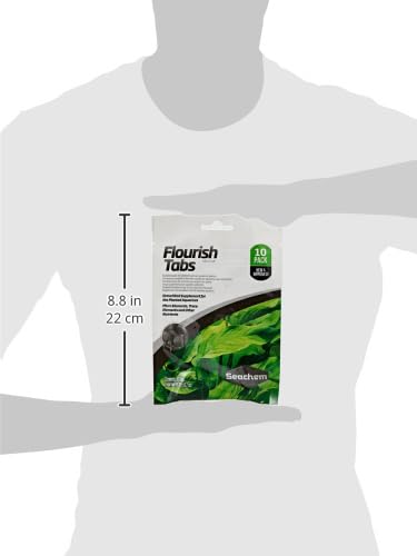 Seachem Flourish Tabs Aquatic Plant Fertilizer - 10 Count Plant Growth Supplement for Freshwater Aquariums | Promotes Root Development & Lush Greenery in Fish Tanks, Planted Aquariums & Aquatic Gardens