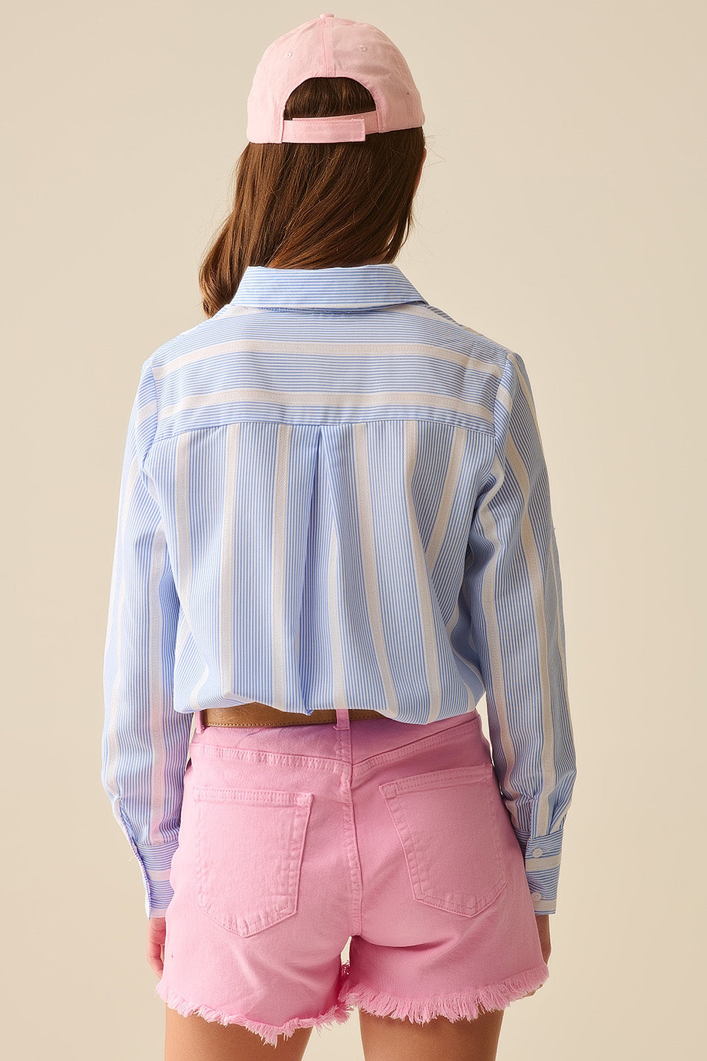 Soft Blue and White Striped Shirt - Breathable Fabric for Casual Wear, Office & Summer Outfits | Men's & Women's Fashion