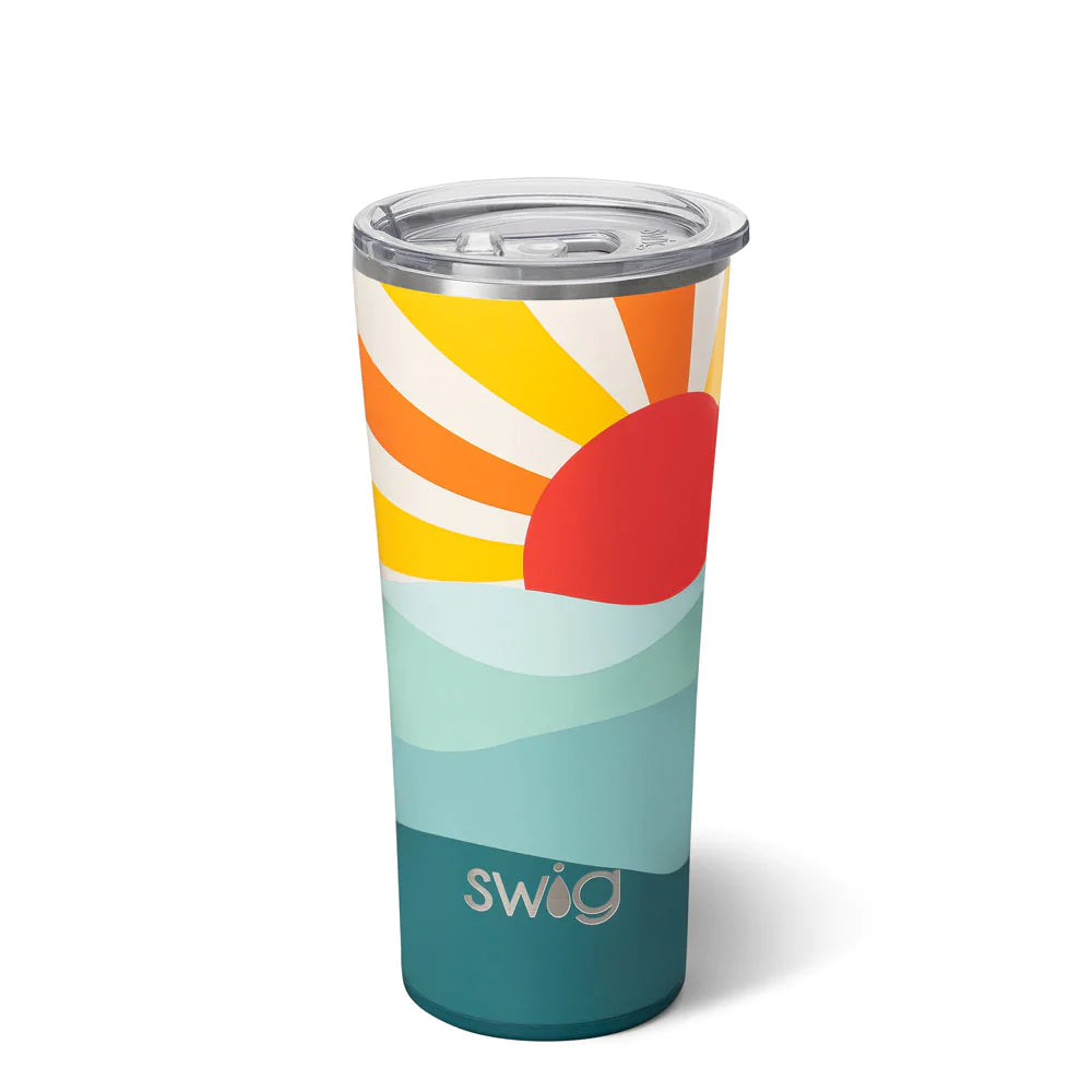 Sun Dance 22oz Insulated Tumbler with Lid & Straw - Leakproof Stainless Steel Travel Mug for Hot & Cold Drinks - Perfect for Coffee, Tea, Water on the Go, Office, Gym, Camping & Outdoor Activities