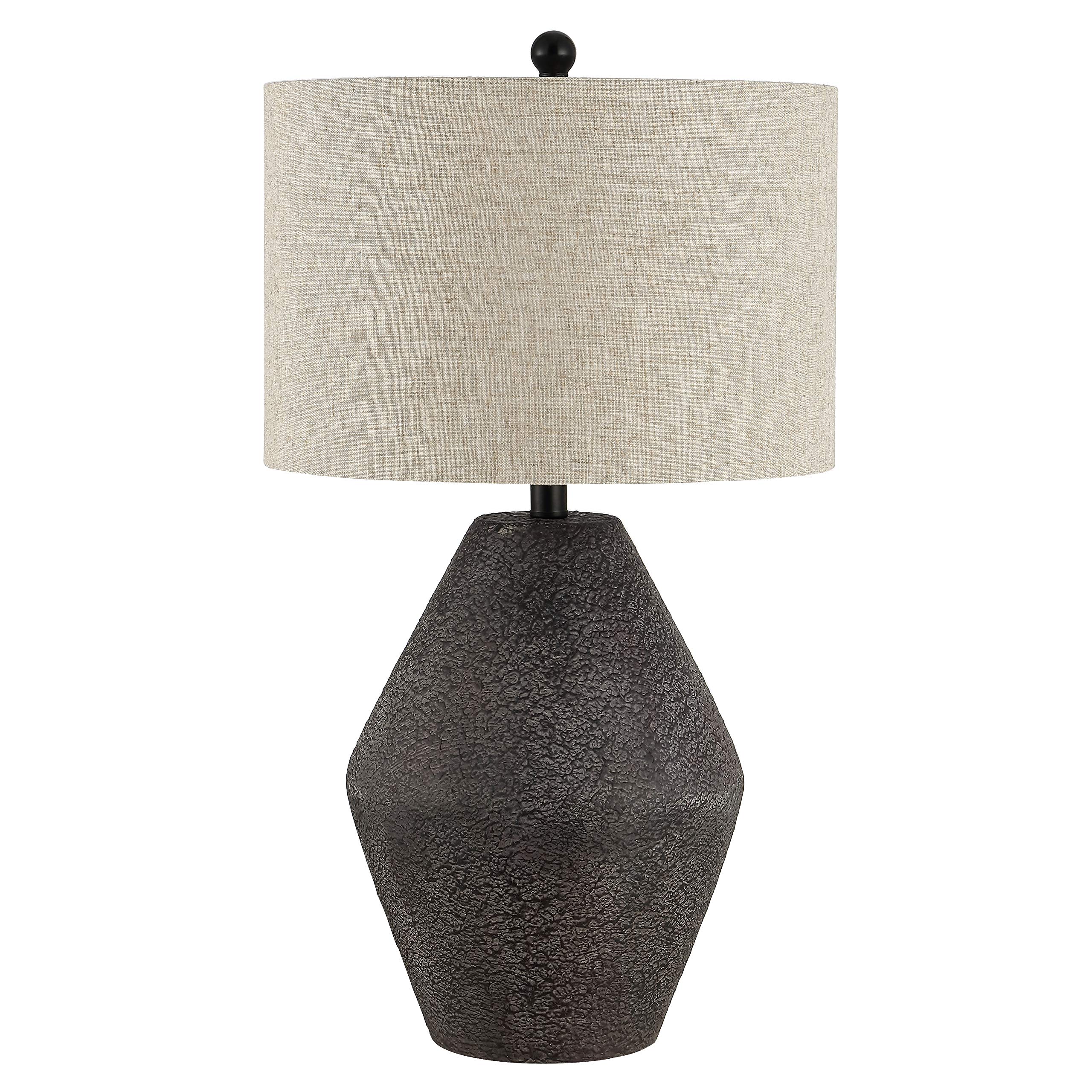 SAFAVIEH Ersta Modern Rustic Farmhouse Table Lamp - 27 Inch Brown LED Desk Lamp with Bulb Included for Bedroom, Living Room, Home Office & Nightstand - Perfect for Reading, Working & Ambient Lighting