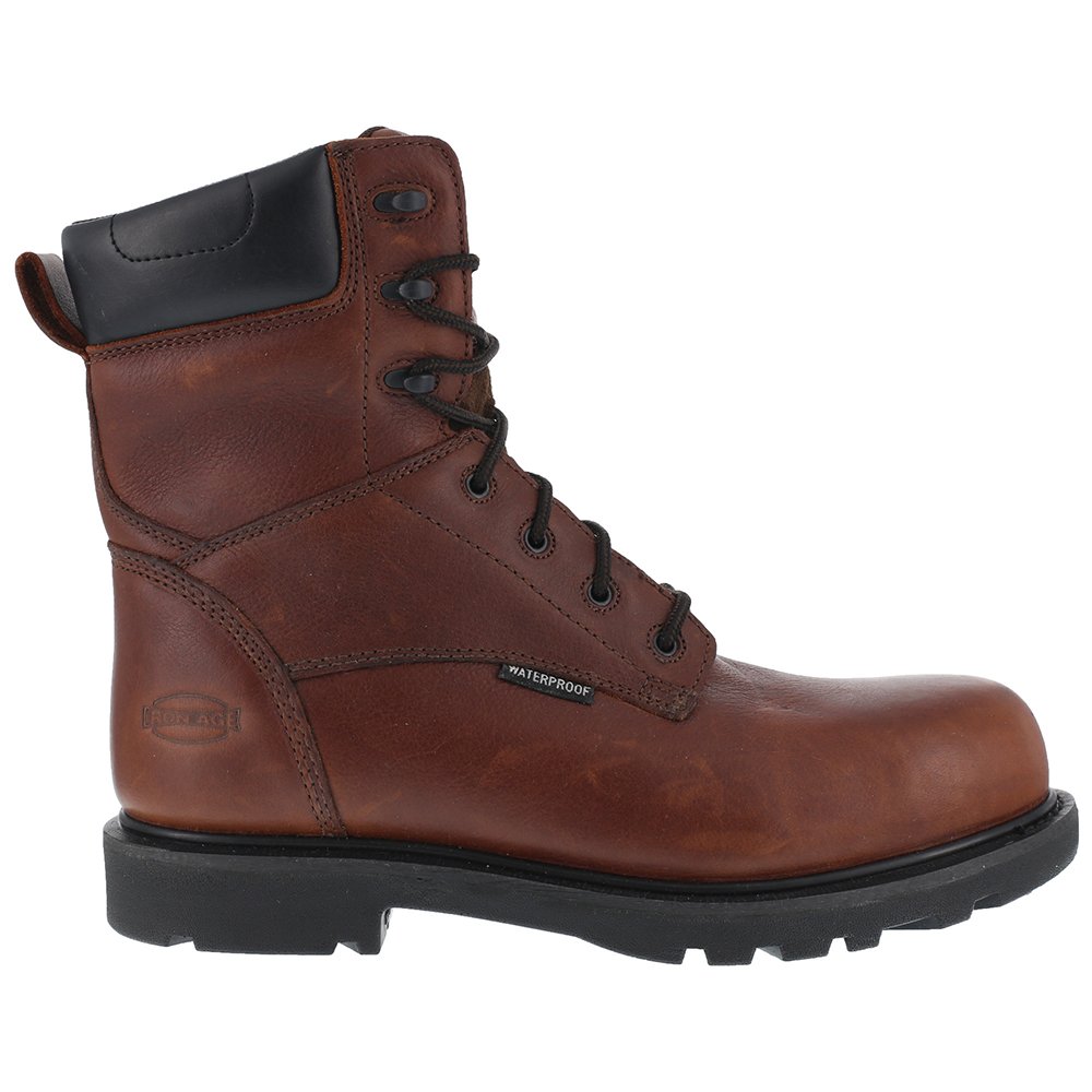 Iron Age Men's Hauler 8-Inch Composite Toe Work Boots - Brown Safety Shoes for Construction, Warehouse & Outdoor Work | Comfortable & Durable Work Boots for Heavy Duty Jobs
