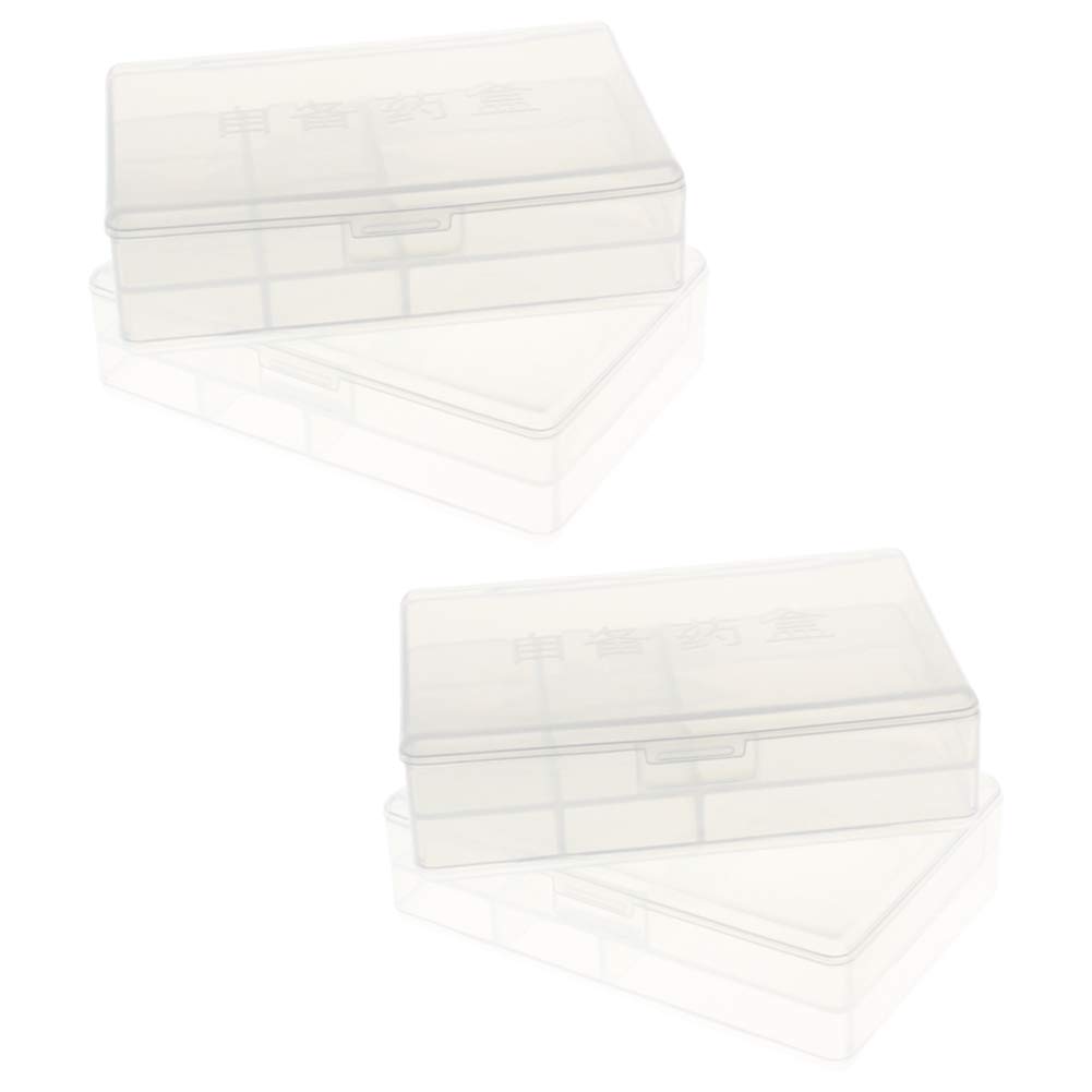 Utoolmart 4 Pack Clear Plastic Storage Boxes 4