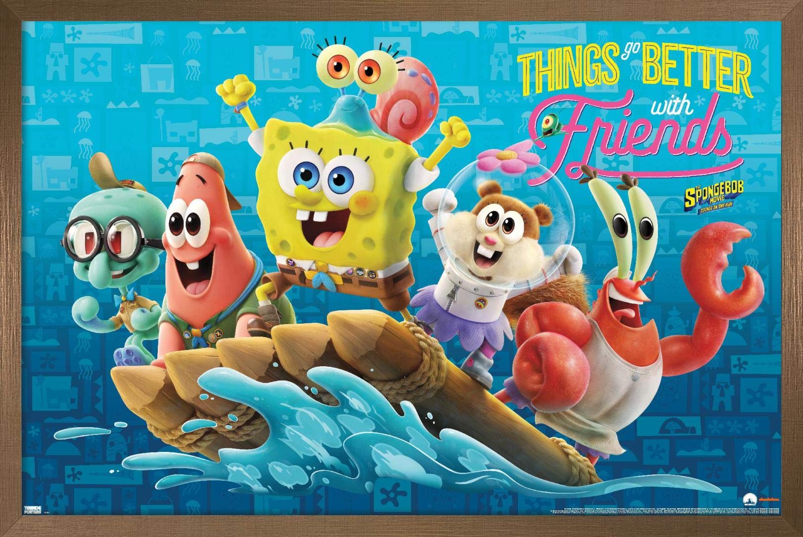 Trends International The SpongeBob Movie: Sponge On The Run - Premium Friends Wall Poster 22.375