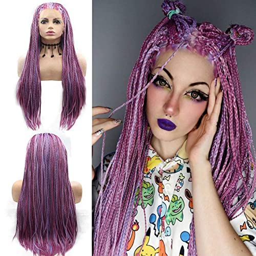 Purple Lilac Box Braided Wigs