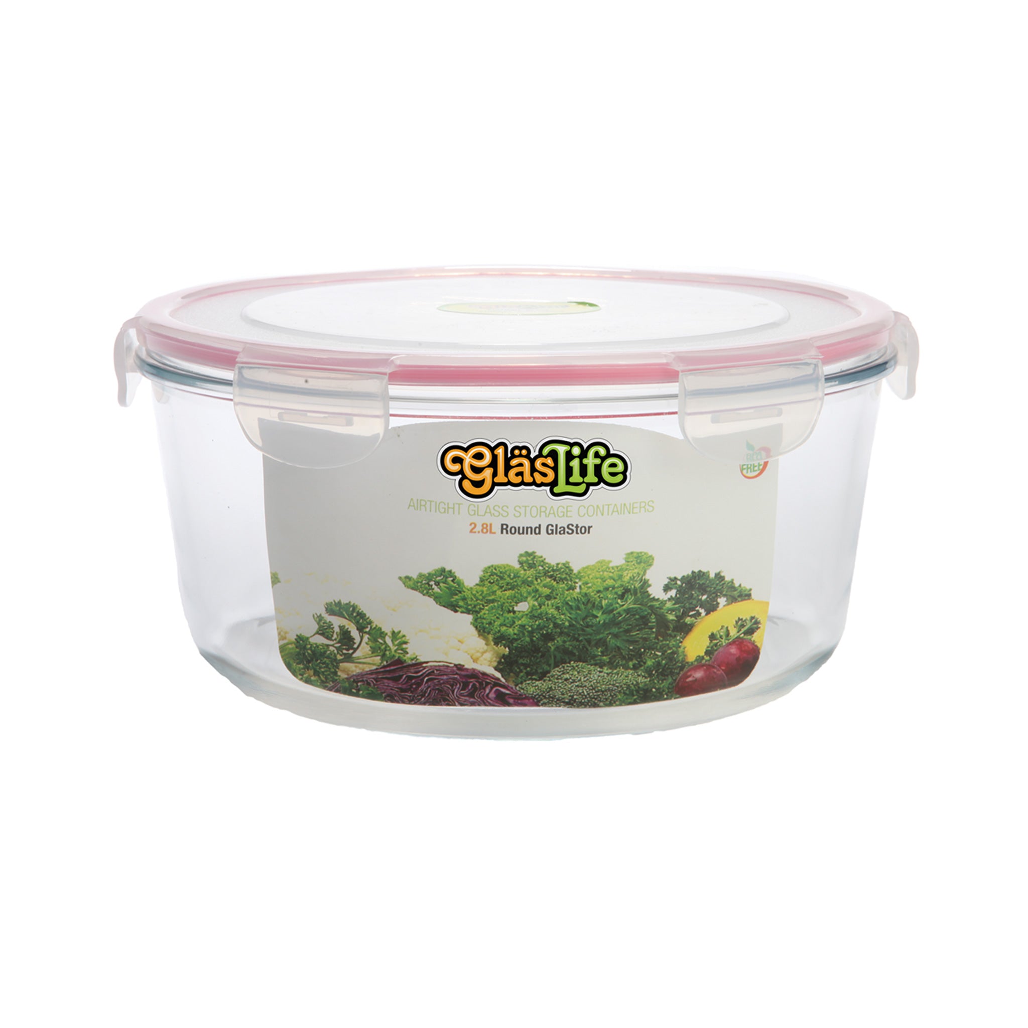 GlasLife® Airtight Round Glass Food Storage Containers with Lids - Perfect for Pantry Organization, Meal Prep, and Leftovers Storage