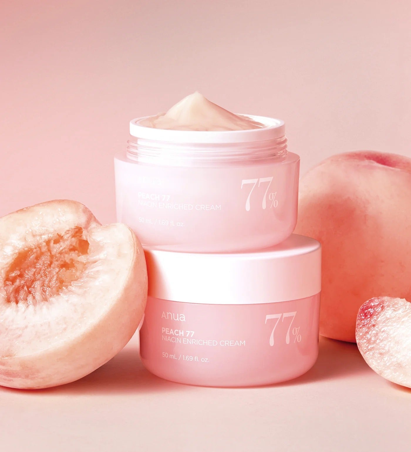 ANUA Peach 77% Niacinamide Enriched Face Cream 50ml - Brightening & Hydrating Moisturizer for Glowing Skin - Perfect for Daily Skincare Routine & Night Care