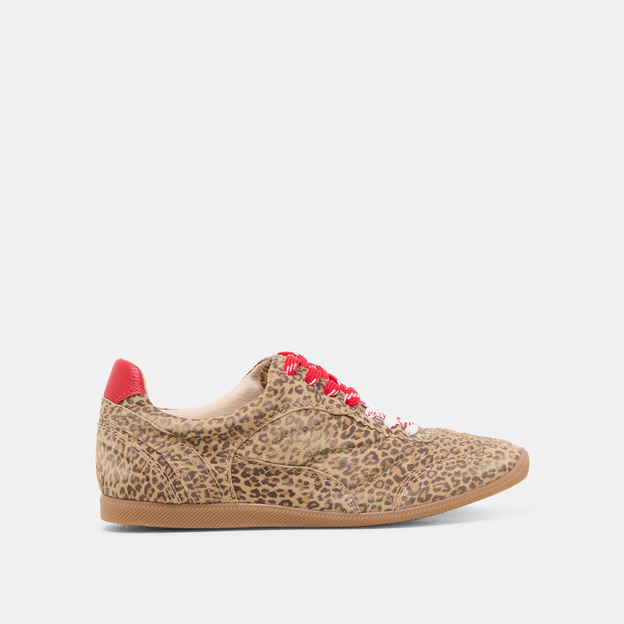 LAINI SNEAKERS Women's Tan Leopard Print Suede Casual Sneakers - Comfortable Walking Shoes for Women, Perfect for Daily Wear, Work, and Travel
