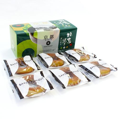 Naniwaya Kyoto Matcha Baked Donuts - 6 Piece Box | Authentic Japanese Green Tea Flavor | Perfect for Breakfast, Snacks & Gifts
