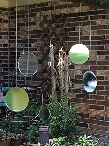 Handmade Whimsical Dancing Garden Mirror Suncatcher - Unique Hanging Disc Artisan Gift for Valentine's Day, Mother's Birthday & Spring Holidays - Perfect for Home Decor, Garden Ornament and Special Occasion Presents