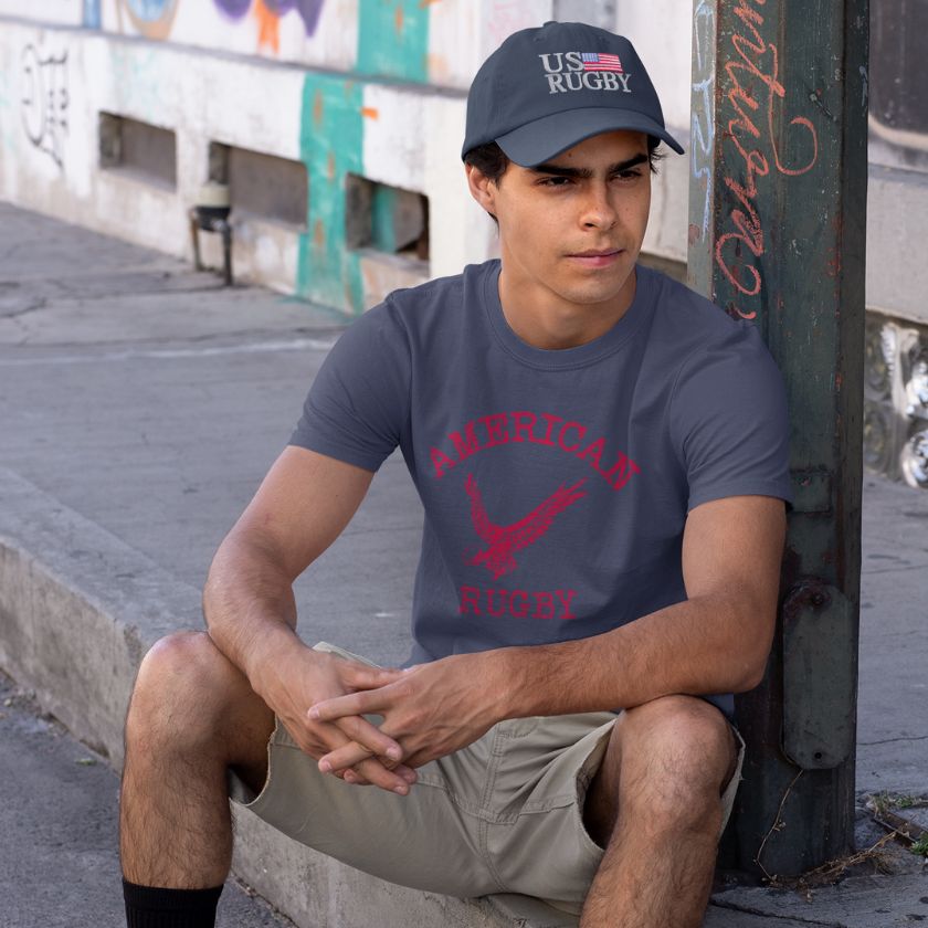American Rugby Logo T-Shirt | Vintage Sports Apparel | Perfect for Game Day & Casual Wear