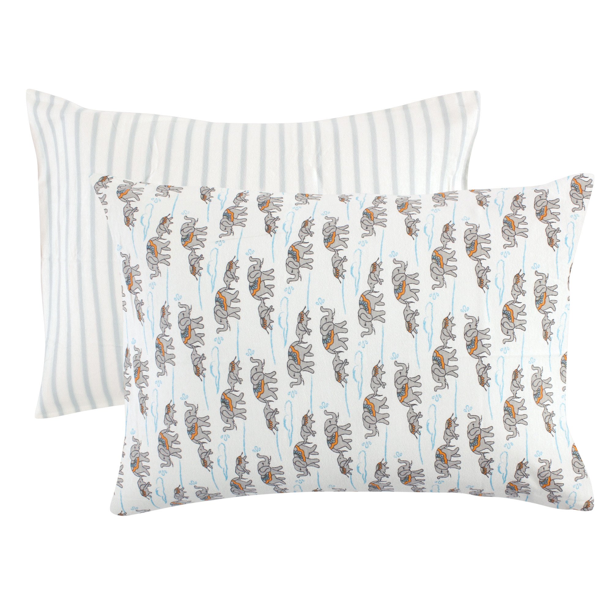 Organic Cotton Baby & Toddler Pillowcase with Elephant Design - Soft Unisex Nursery Bedding for Boys & Girls - Perfect for Cribs, Daycare Naps & Travel