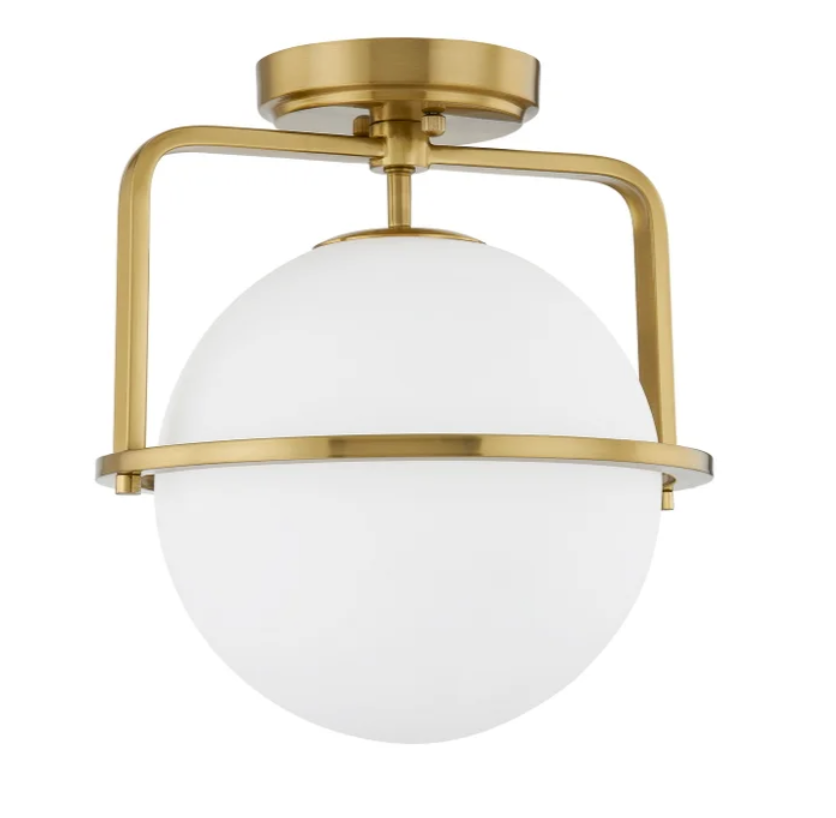 Knightly Semi Flush Mount Ceiling Light - Convertible Modern Fixture for Bedroom, Living Room & Dining Room Lighting