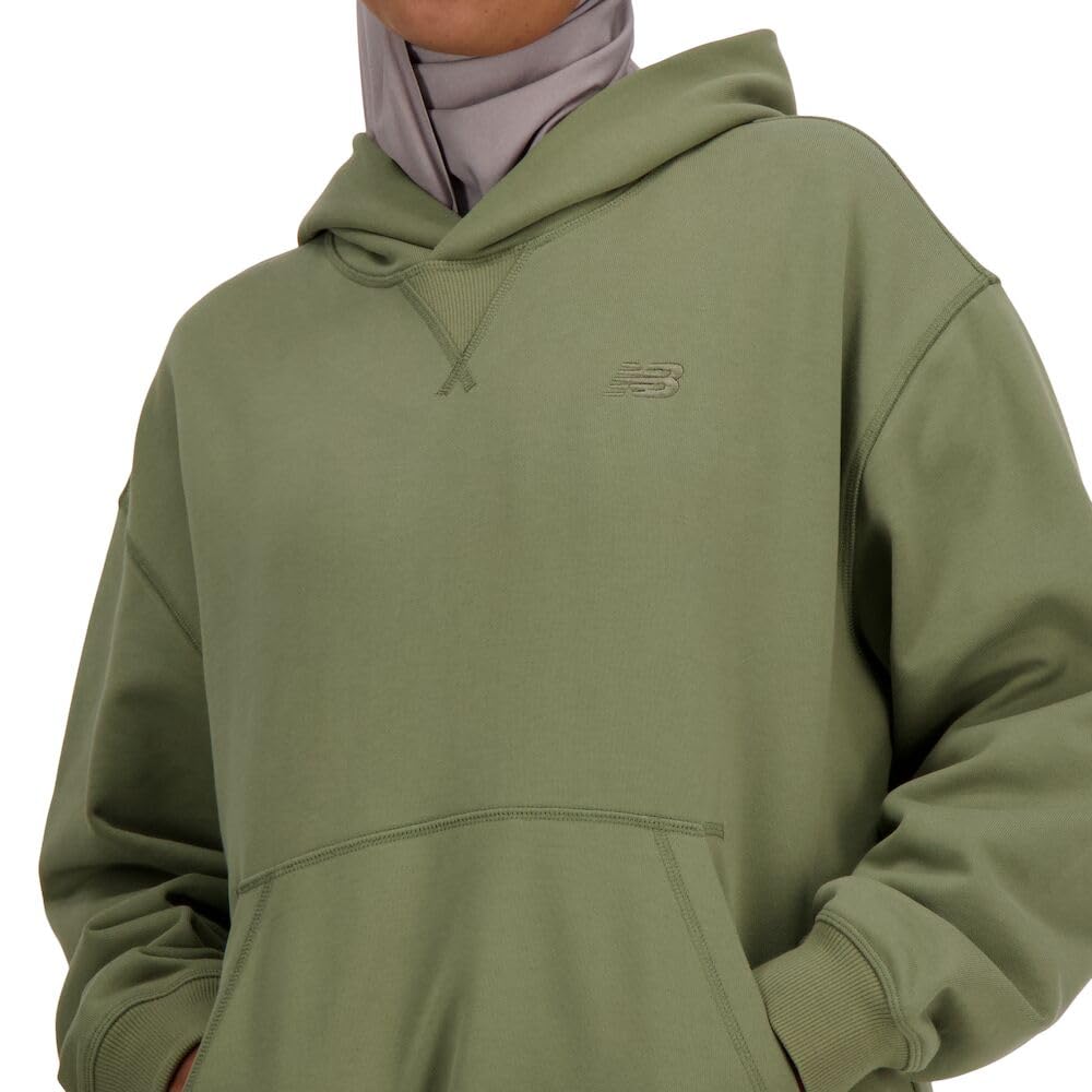 New Balance Women's French Terry Hoodie - Lightweight Athletic Pullover for Running, Yoga & Gym Workouts - Casual Streetwear & Lounge Wear