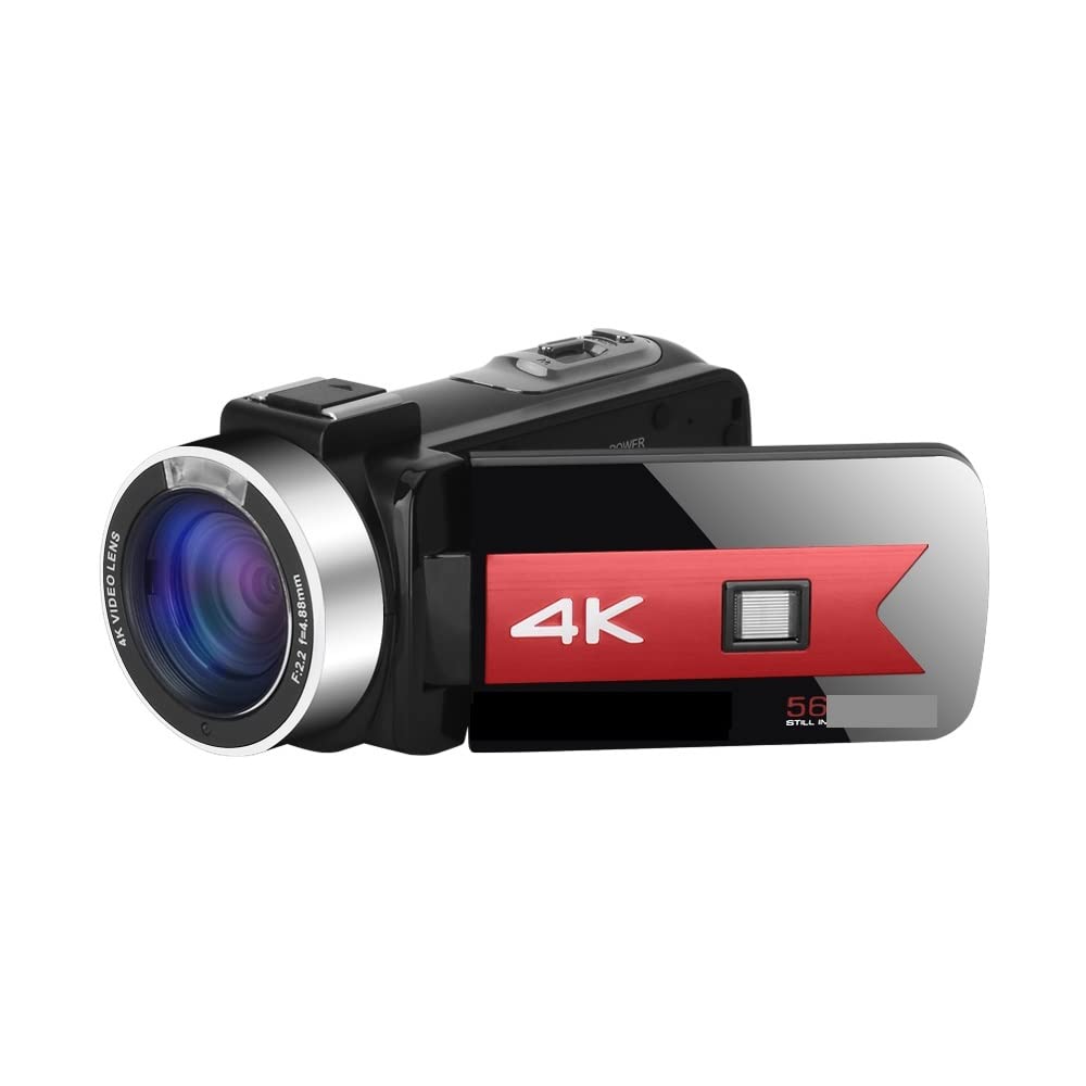 4K Night Vision Digital Video Camera with 32GB SD Card - AUBEST Camcorder for Live Streaming, Webcam, Vlogging & Photography | Infrared Recording, Remote Control (Rosso Red) - Perfect for YouTube, TikTok, Travel & Home Security