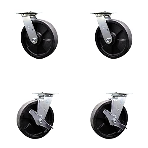 4 Swivel w/2 Top Lock Brakes