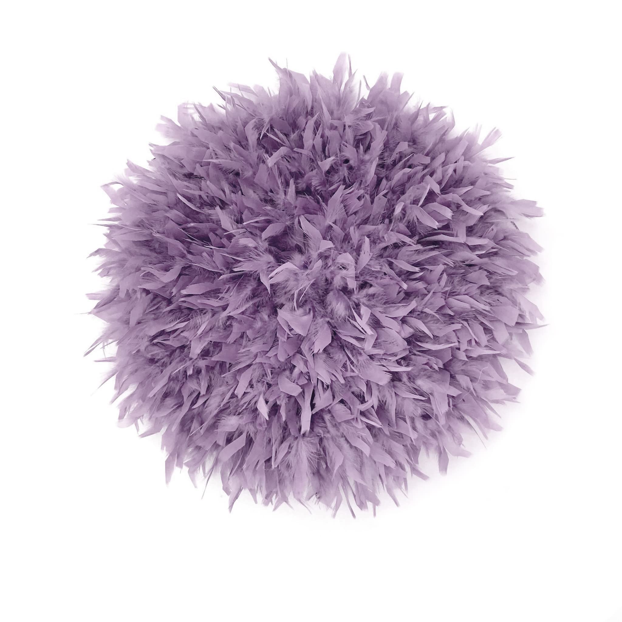 Handmade Purple Juju Hat - Boho Chic Wall Decor with Natural Feathers for Home & Office | Perfect for Bohemian, African, and Eclectic Interior Design Styles