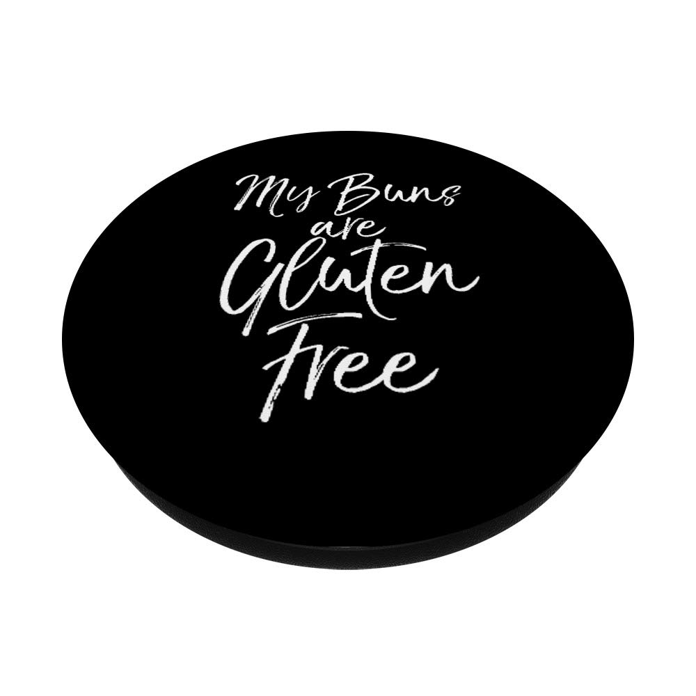 Funny Gluten-Free PopSockets Phone Grip & Stand - 'My Buns Are Gluten Free' Cute Gift for Women - Perfect for iPhones, Samsung & Tablets (Great for Baking Enthusiasts & Celiac Awareness)