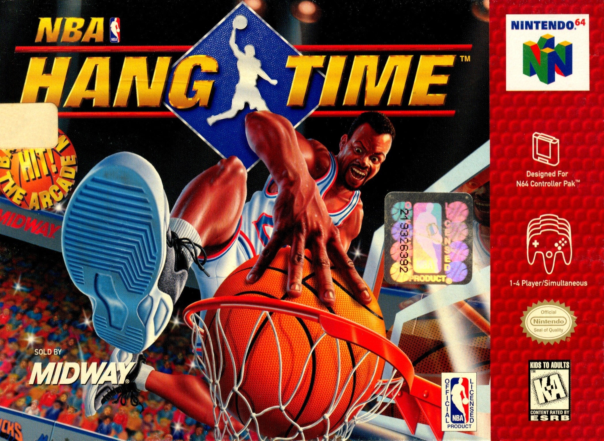 Used NBA Hang Time N64 Video Game Cartridge - Retro Basketball Sports Game for Nintendo 64 - Perfect for Collectors & 90s Gaming Nostalgia